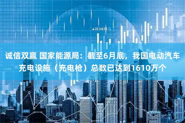 诚信双赢 国家能源局：截至6月底，我国电动汽车充电设施（充电枪）总数已达到1610万个