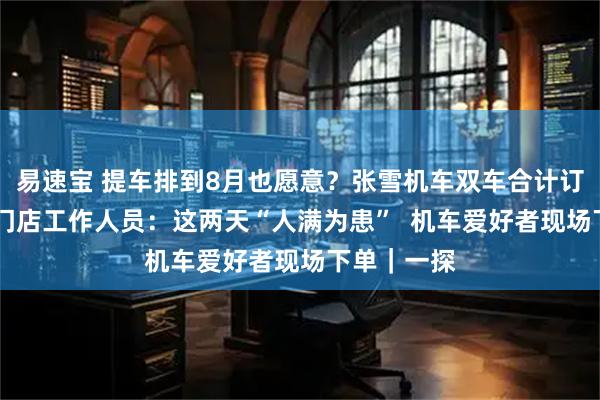 易速宝 提车排到8月也愿意？张雪机车双车合计订单破万台 门店工作人员：这两天“人满为患”  机车爱好者现场下单｜一探