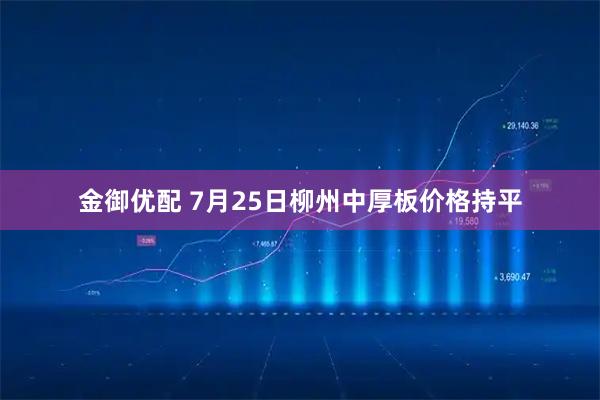 金御优配 7月25日柳州中厚板价格持平