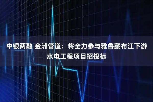中银两融 金洲管道：将全力参与雅鲁藏布江下游水电工程项目招投标