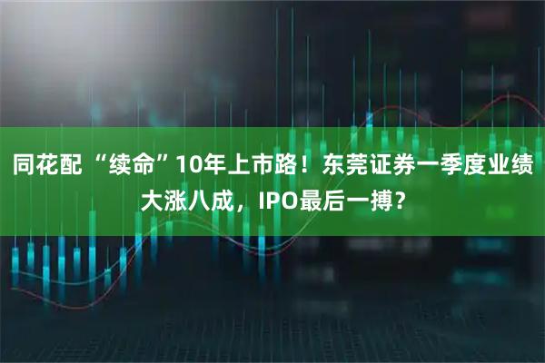 同花配 “续命”10年上市路！东莞证券一季度业绩大涨八成，IPO最后一搏？