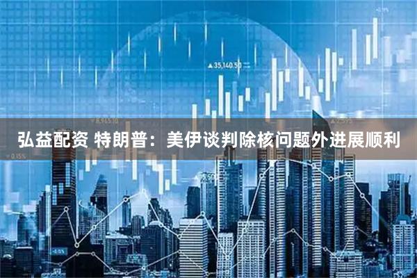 弘益配资 特朗普：美伊谈判除核问题外进展顺利